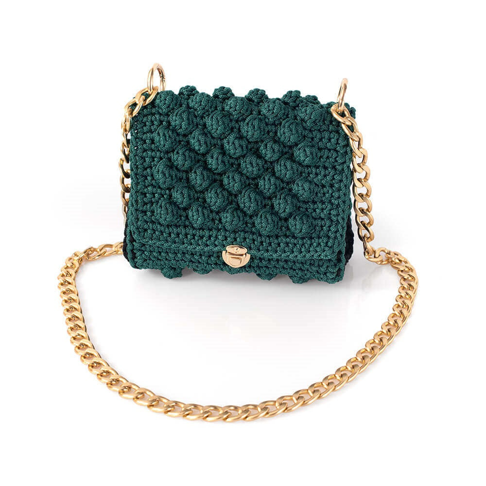 Πλεκτή Τσάντα με Bobble Πλέξη