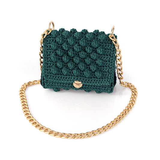 Πλεκτή Τσάντα με Bobble Πλέξη