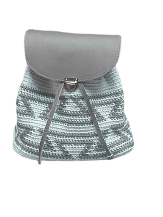 Πλεκτή Τσάντα Backpack με Bobble Πλέξη