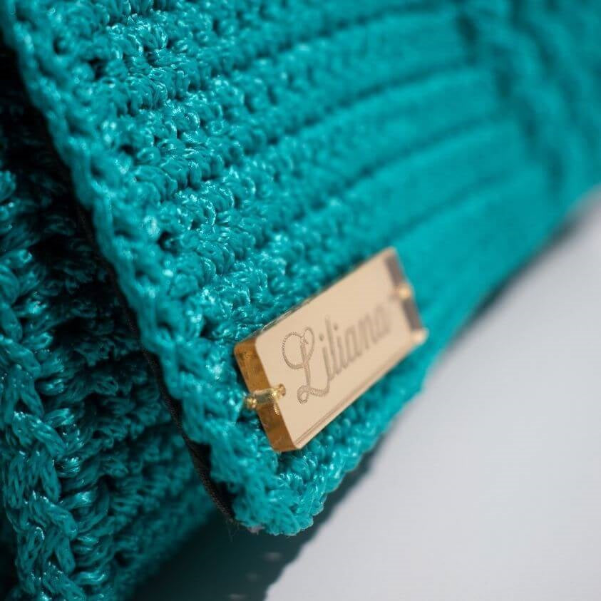 Πλεκτή Τσάντα με Bobble Πλέξη