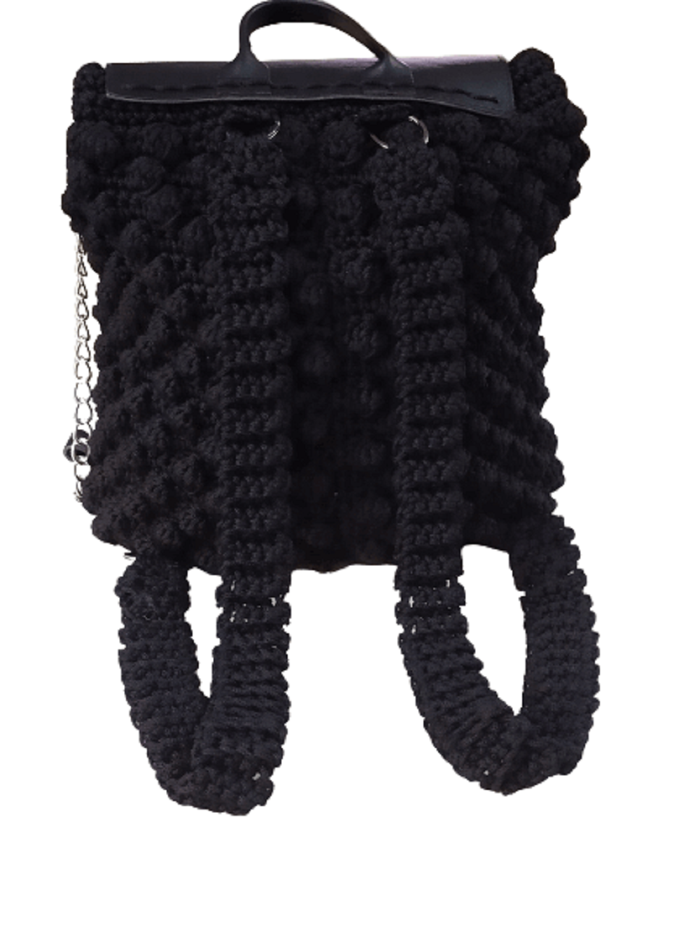 Πλεκτή Τσάντα Backpack με Bobble Πλέξη