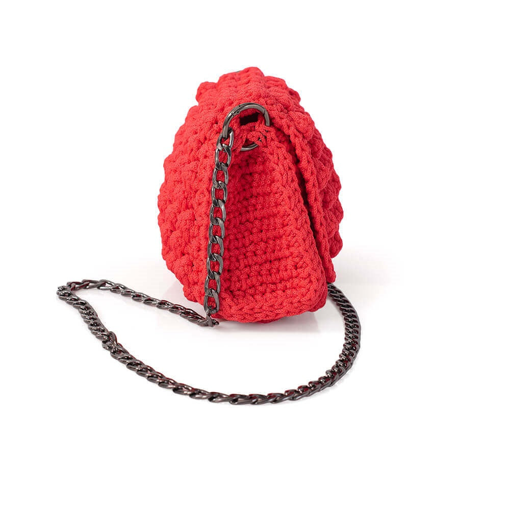 Πλεκτή Τσάντα με Bobble Πλέξη