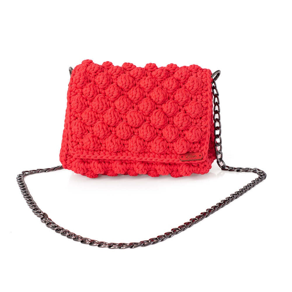 Πλεκτή Τσάντα με Bobble Πλέξη