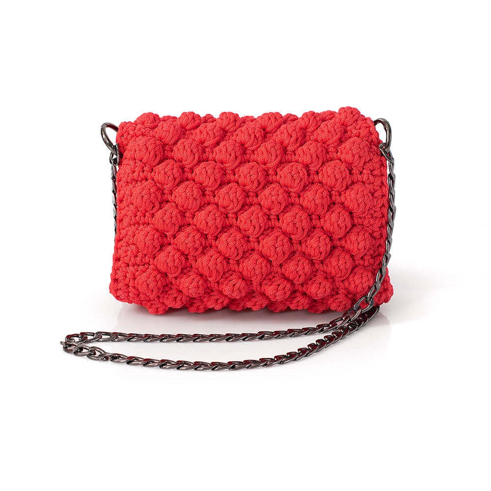 Πλεκτή Τσάντα με Bobble Πλέξη