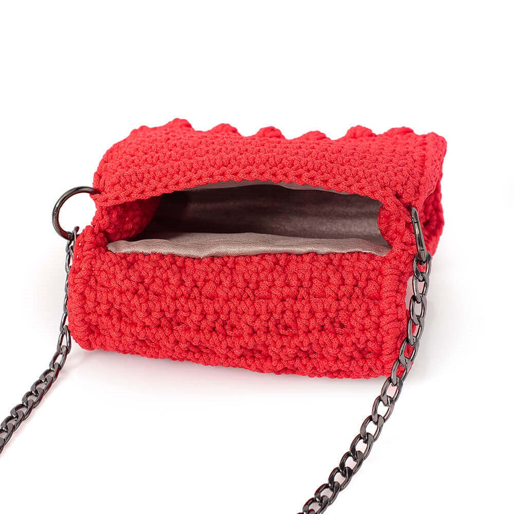 Πλεκτή Τσάντα με Bobble Πλέξη