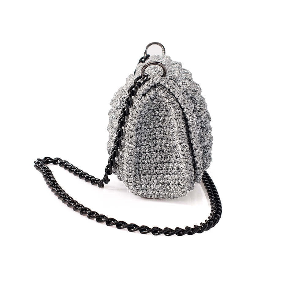 Πλεκτή Τσάντα με Bobble Πλέξη