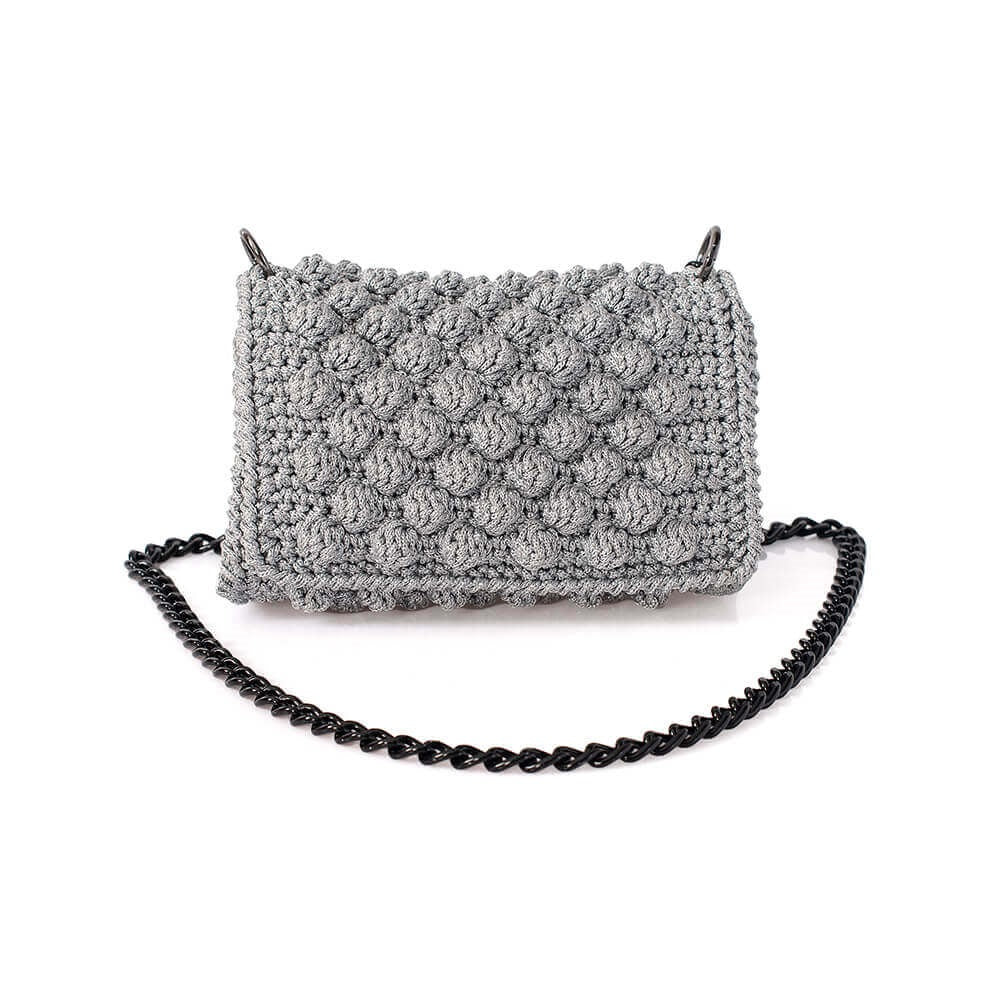 Πλεκτή Τσάντα με Bobble Πλέξη