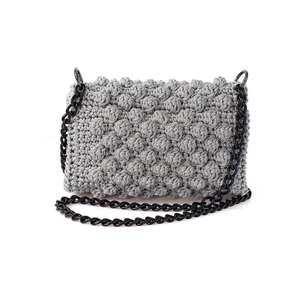 Πλεκτή Τσάντα με Bobble Πλέξη