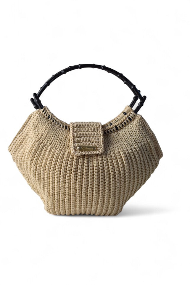 Χειροποίητη Τσάντα Με Κοκάλινα Χερούλια