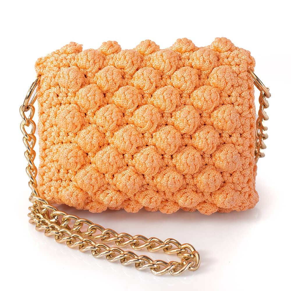 Πλεκτή Τσάντα με Bobble Πλέξη