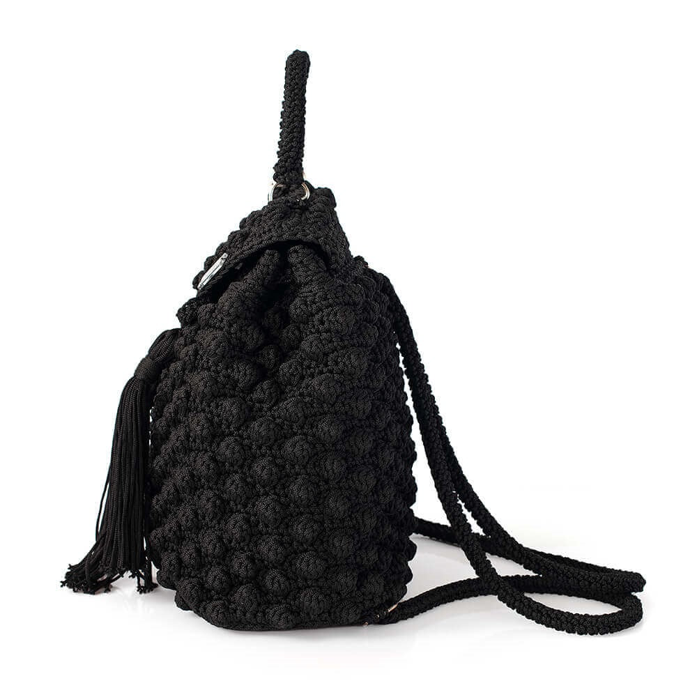 Πλεκτή Τσάντα Backpack με Bobble Πλέξη