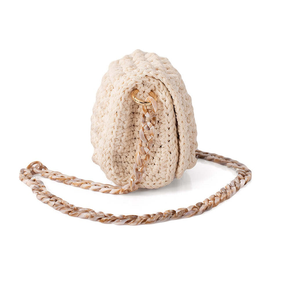 Πλεκτή Τσάντα με Bobble Πλέξη