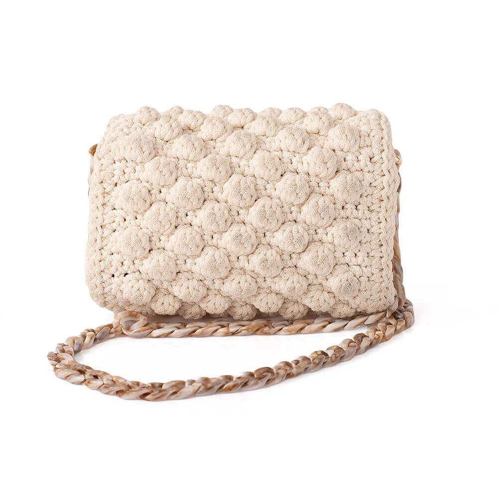 Πλεκτή Τσάντα με Bobble Πλέξη