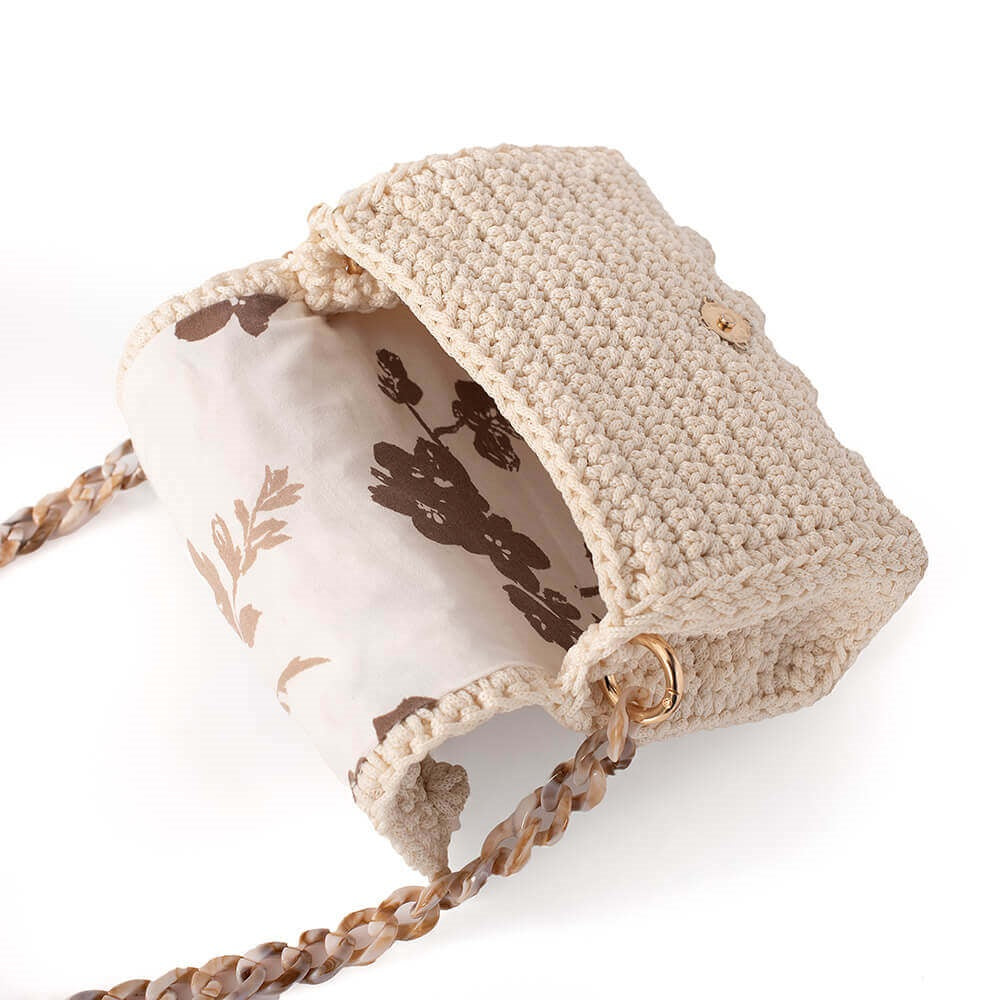 Πλεκτή Τσάντα με Bobble Πλέξη