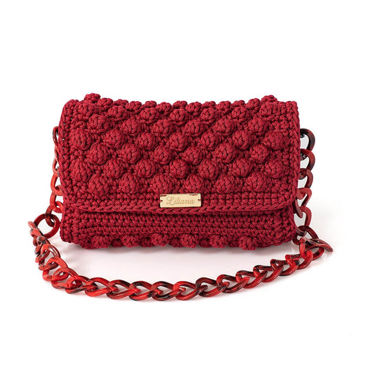 Πλεκτή Τσάντα με Bobble Πλέξη