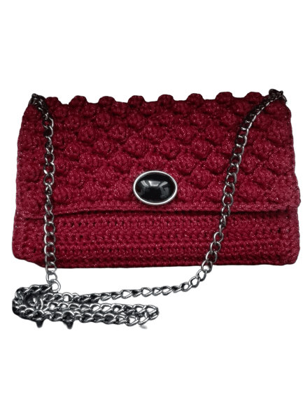 Πλεκτή Τσάντα με Bobble Πλέξη