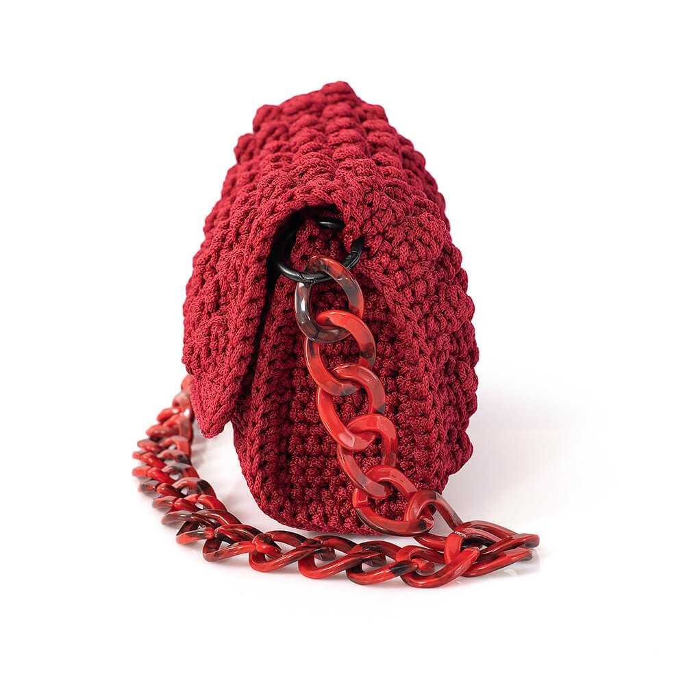 Πλεκτή Τσάντα με Bobble Πλέξη